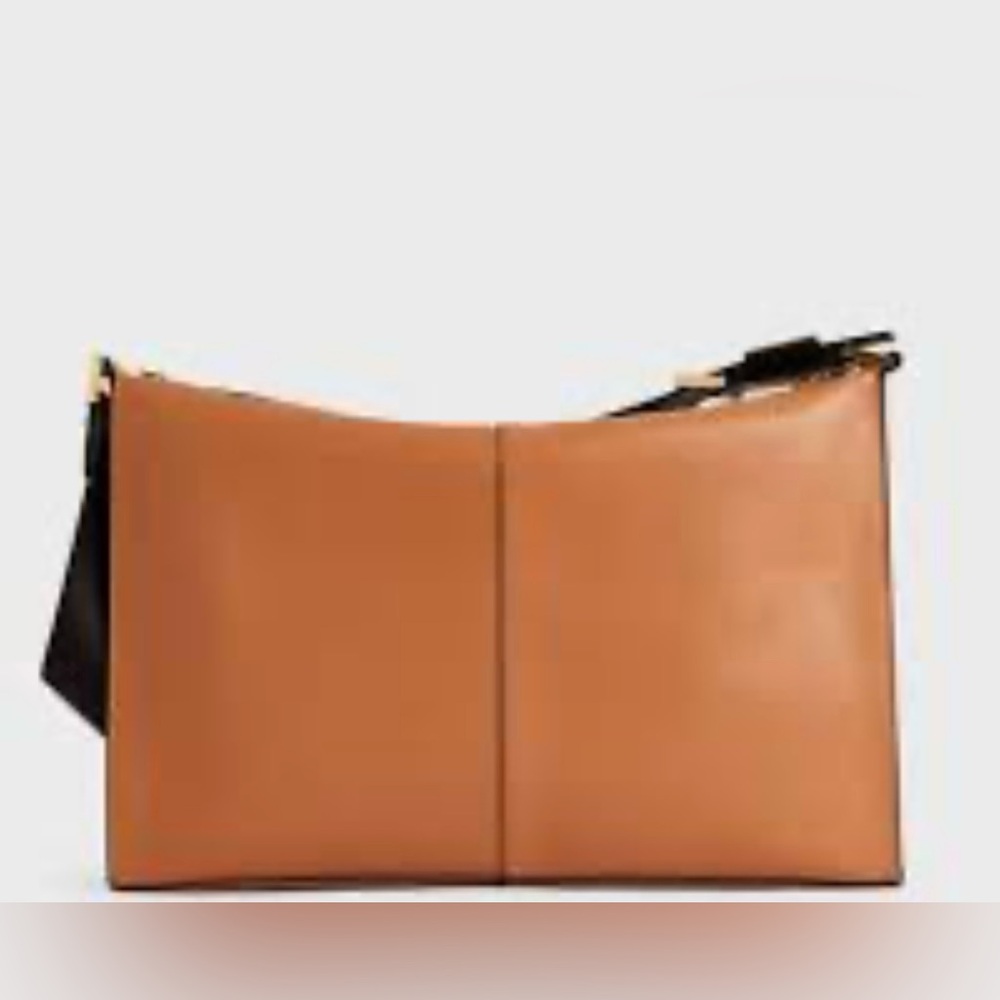 All Saints Tan Leather Shoulder Bag